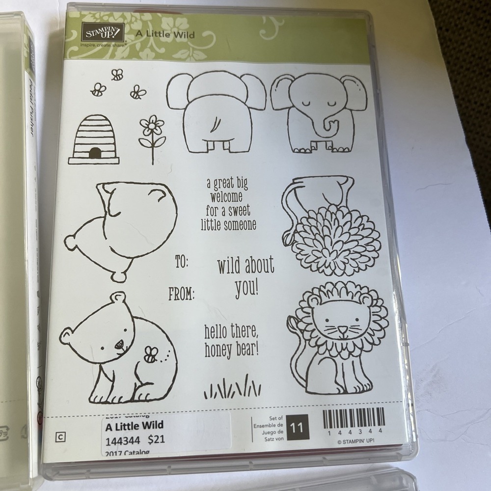 Lot of 8 SETS Stampin Up Unmounted Rubber Stamps  Animals,Thinking of you,Thanks - Picture 14 of 16